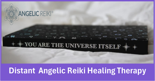 Black book Titled, “You Are The Universe Itself” offering distance Angelic Reiki