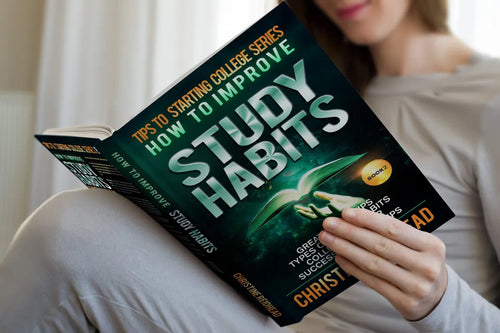 Spiritually Awoken - Lady reading a book about boosting her study habits after downloading our subliminal audio